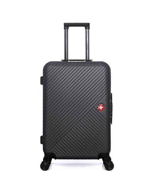 Spiez Long Stay Koffer mit 4 Doppelrollen 75 cm schwarz