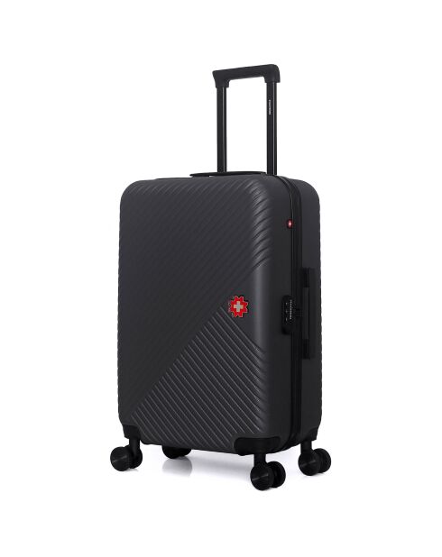 Spiez Long Stay Koffer mit 4 Doppelrollen 75 cm schwarz