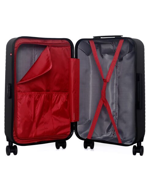 Spiez Long Stay Koffer mit 4 Doppelrollen 75 cm schwarz