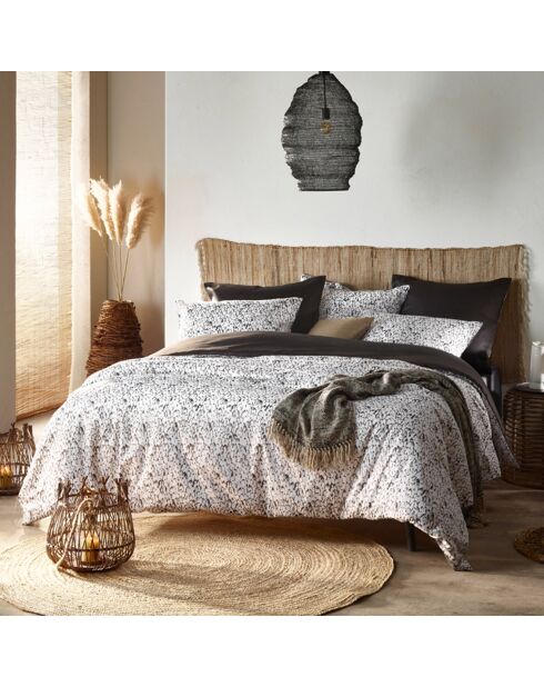 Dark Ombre Waddle Bettbezug-Set aus Baumwollsatin