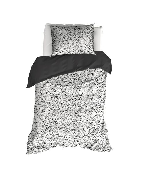 Dark Ombre Waddle Bettbezug-Set aus Baumwollsatin