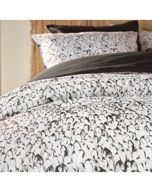 Dark Ombre Waddle Bettbezug-Set aus Baumwollsatin