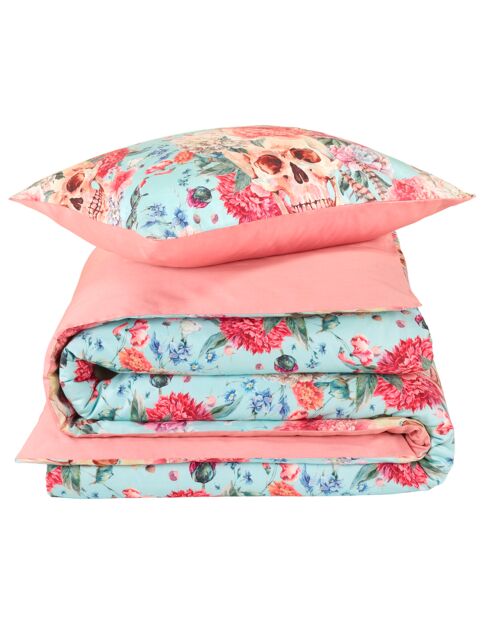 Mexicana Bettwäsche-Set aus Baumwollsatin in Rouge