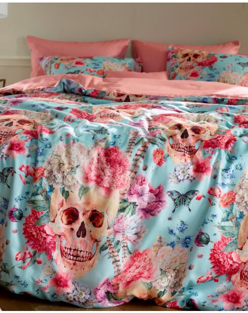 Mexicana Bettwäsche-Set aus Baumwollsatin in Rouge