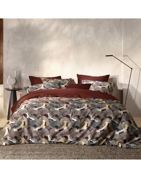 Parure housse de couette en Satin de Coton Goliath bordeaux