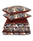Parure housse de couette en Satin de Coton Goliath bordeaux