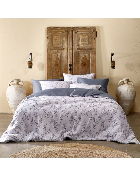 Parure housse de couette en Satin de Coton Posy lavender