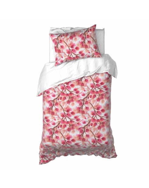 Set copripiumino Ines Blushy Cheeks in raso di cotone