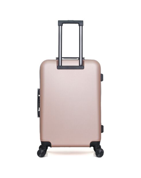 Valise Cabine 4 roues doubles Wil 55 cm rose doré