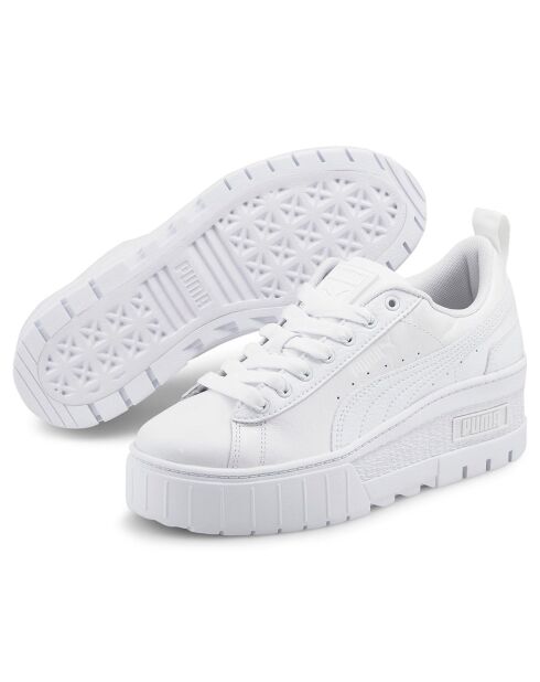 Baskets en Cuir Mayze blanches