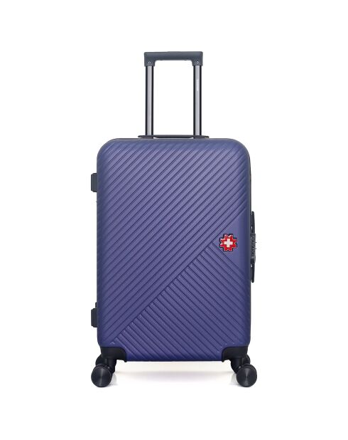 Valise Cabine 4 roues doubles Spiez 55 cm bleu marine