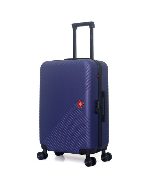 Valise Cabine 4 roues doubles Spiez 55 cm bleu marine