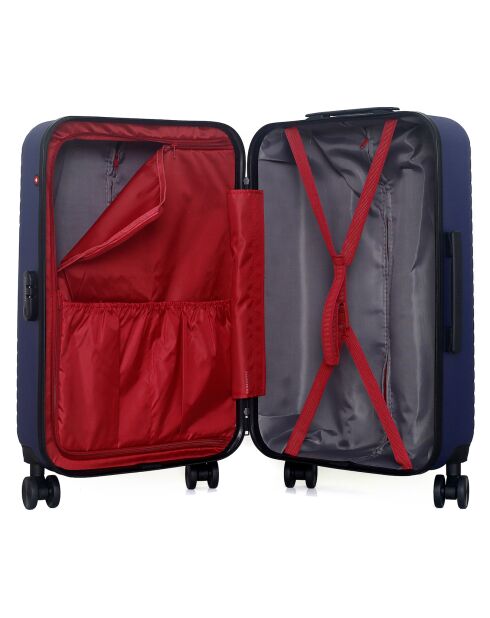 Valise Cabine 4 roues doubles Spiez 55 cm bleu marine