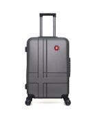 XXS Kabinenkoffer 4 Doppelrollen Uster 42 cm dunkelgrau