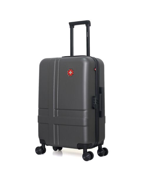 XXS Kabinenkoffer 4 Doppelrollen Uster 42 cm dunkelgrau
