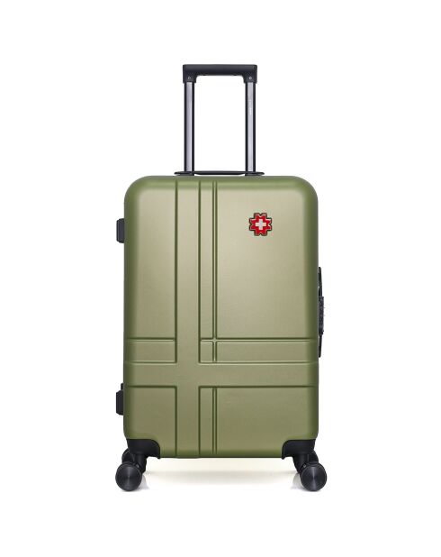 Maleta de cabina XXS con 4 ruedas dobles Uster, 42 cm, verde caqui