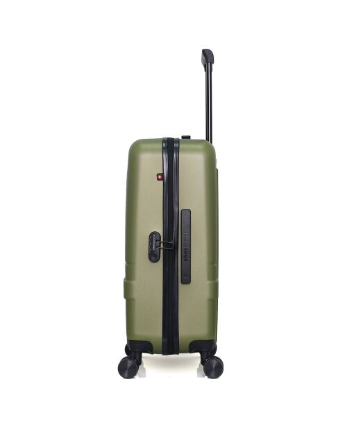 Maleta de cabina XXS con 4 ruedas dobles Uster, 42 cm, verde caqui