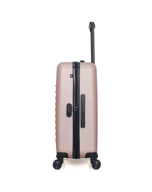 Valise Cabine XXS 4 roues doubles Wil 42 cm rose doré