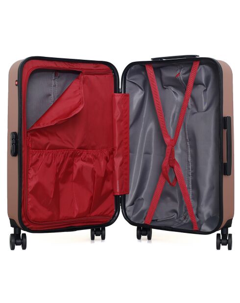 Valise Cabine XXS 4 roues doubles Wil 42 cm rose doré