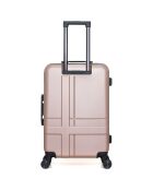 4 Valises 4 roues doubles 75/65/55/42 cm & Vanity Uster rose doré