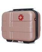 4 Valises 4 roues doubles 75/65/55/42 cm & Vanity Uster rose doré
