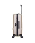 4 Valises 4 roues doubles 75/65/55/42 cm & Vanity Uster beiges