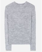 Pull Emma en Maille mélangée gris perle