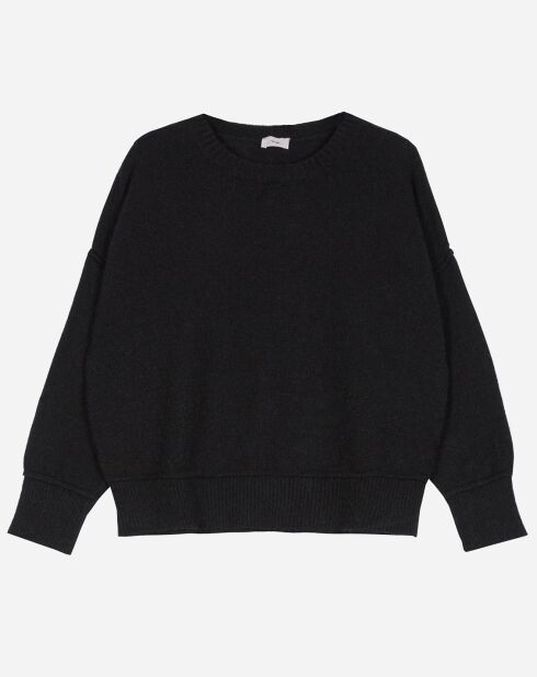 Pull Lou en Maille mélangée noir