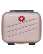 4 Valises 4 roues doubles 75/65/55/42 cm & Vanity Zurich rose doré