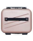 4 Valises 4 roues doubles 75/65/55/42 cm & Vanity Zurich rose doré