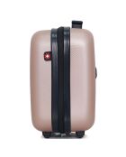 4 Valises 4 roues doubles 75/65/55/42 cm & Vanity Zurich rose doré