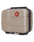 4 Valises 4 roues doubles 75/65/55/42 cm & Vanity Uster beiges