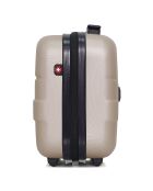 4 Valises 4 roues doubles 75/65/55/42 cm & Vanity Uster beiges
