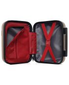 4 Valises 4 roues doubles 75/65/55/42 cm & Vanity Uster beiges