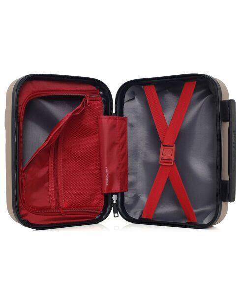 4 Valises 4 roues doubles 75/65/55/42 cm & Vanity Uster beiges