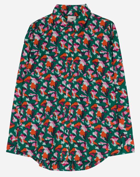 Chemise en Coton Frédérique simon à motifs vert/multicolore