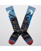 Chaussettes Longues Moon Cobalt multicolores