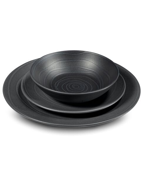Service de table Vibe gris - 18 pièces