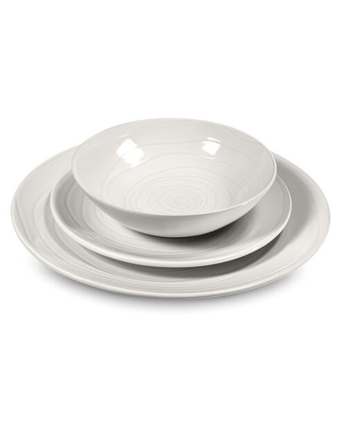Service de table Vibe blanc - 18 pièces