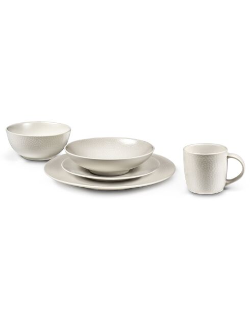 6 Assiettes  de présentation Isola ivoir - D.29 cm