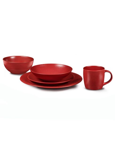 6 Assiettes  de présentation Isola rouges - D.29 cm