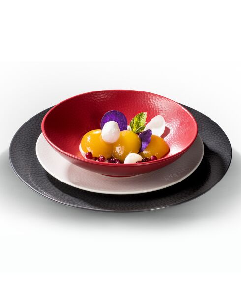 6 Assiettes  de présentation Isola grises - D.29 cm