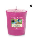 3 Bougies parfumée votive Original Art dans le parc - 15h