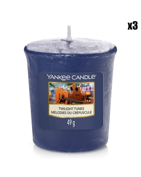 3 Bougies parfumée votive Original Mélodies du crépuscule - 15h