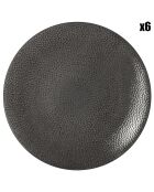 6 Assiettes  de présentation Isola grises - D.29 cm