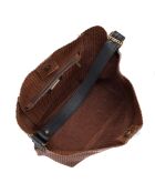 Sebastiana bruine leren schoudertas - 38x36x14 cm