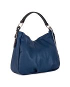 Marineblauwe leren schoudertas van Noemi - 30,5x26x9 cm