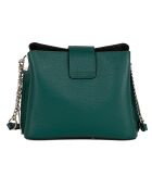 Elianna Peacock groene leren schoudertas - 22x19x10 cm