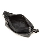 Sac bandoulière en Cuir Orlanda noir - 29x23x12 cm