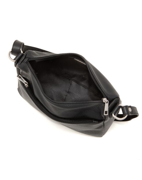 Orlanda Schultertasche aus schwarzem Leder - 29x23x12 cm